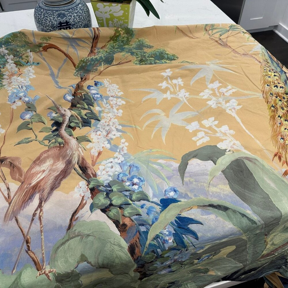 Williams Sonoma Home - Painted Peacock Luxury Duvet Cover (King size) - Picture 2 of 5